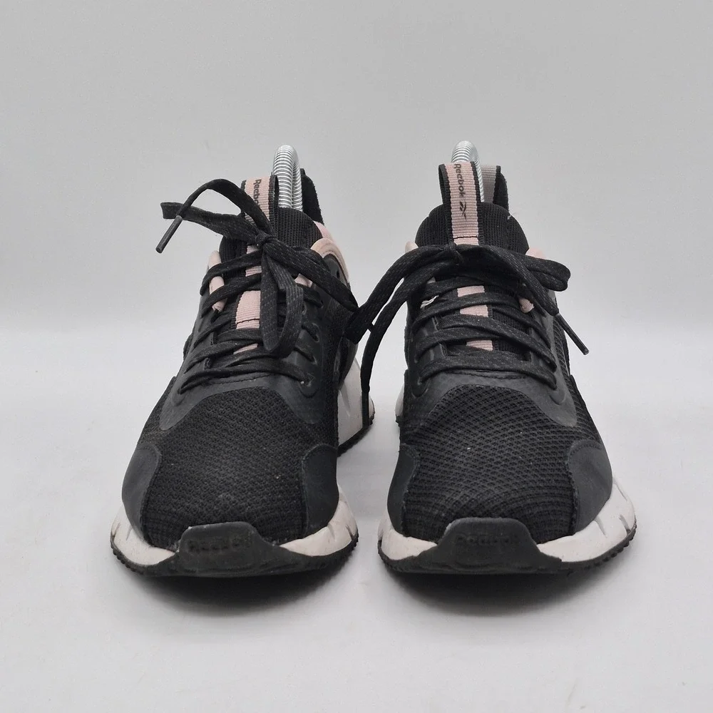 Reebok Shoes‎ Womens Size 6 Black Pink Mesh Zig Sole Running Athletic Sneakers